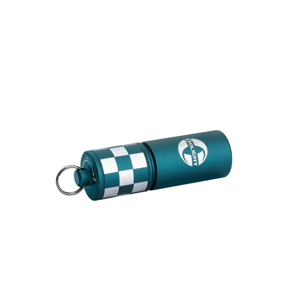 i17 Checkered Flag USB-C Rechargeable EDC Keychain Flashlight - Picture 2 of 12
